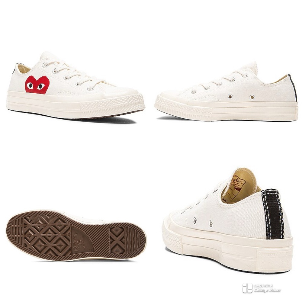 Comme des Garçons Off-White Converse Low Top Sneakers Men Size 9 (oversized) - Picture 11 of 15